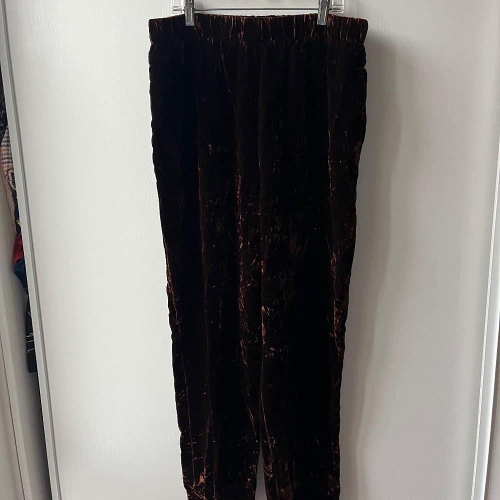 Vintage Brown Velvet Cropped Pants, Clifford & Willis